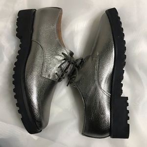 Franco Sarto Mettalic Oxfords Women's Size 8
